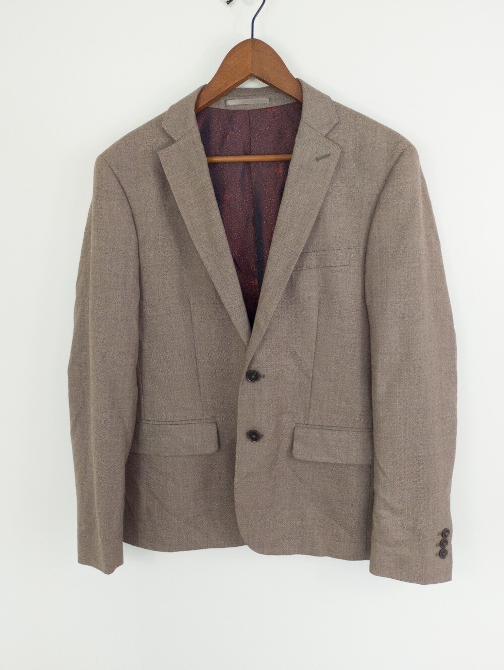 Haight & Ashbury Studio Northwood 100% Wool Blazer Size 38 Brown Tan